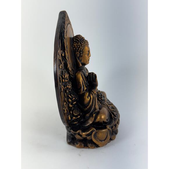 Buddha Statue Sitting with Hand in Fearlessness Position 5" Zen Meditation Altar - Picture 2 of 5